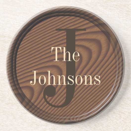 Dessous De Verre En Grès Monogramme fait sur commande (Devant)