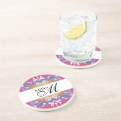 Dessous De Verre En Grès Monogramme fait sur commande d'anniversaire de (Côté)