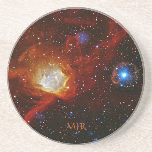Dessous De Verre En Grès Monogramme Nebula N90 et Pulsar SXP1062 (Devant)