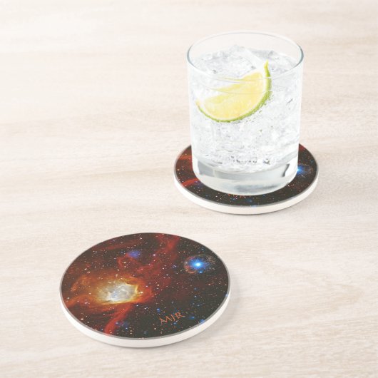 Dessous De Verre En Grès Monogramme Nebula N90 et Pulsar SXP1062 (Côté)