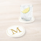 Dessous De Verre En Grès Monogramme or (Côté)