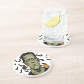 Dessous De Verre En Grès Monster Laughn Funny Éffrayant Frankenstein Energy (Côté)