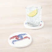 Dessous De Verre En Grès Monstres de mer avec votre Arrière - plan de choix (Côté)