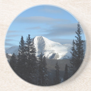 Dessous De Verre En Grès Montagne rocheuse haute