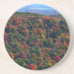 Dessous De Verre En Grès Montagnes Appalaches en automne
