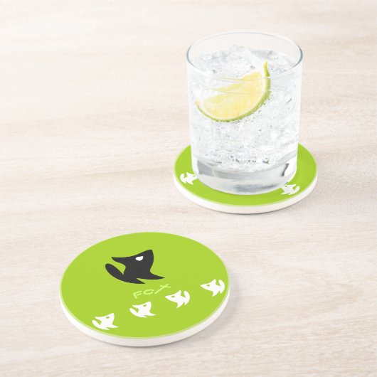 Dessous De Verre En Grès Montagnes Russes Renard (Côté)