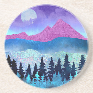 Dessous De Verre En Grès Monts Amethyst Mist