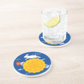 Dessous De Verre En Grès Mooncake Jumping Moon Moon Moon Rabbit (Côté)