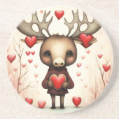 Dessous De Verre En Grès Moose Love 3 (Devant)