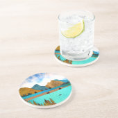 Dessous De Verre En Grès Morning Lake Rower (Côté)