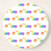 Dessous De Verre En Grès Mortocycle arc-en-ciel (Devant)