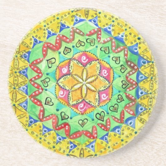 Dessous de verre en grès mosaïque (Devant)