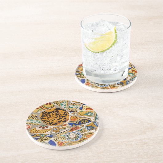 Dessous de verre en grès mosaïque (Côté)