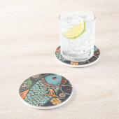 Dessous De Verre En Grès Mosaïque de Koi (Côté)