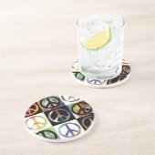 Dessous De Verre En Grès Mosaïque de signe de paix (Côté)
