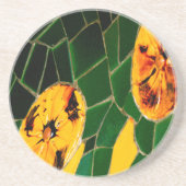 Dessous De Verre En Grès Mosaïque jaune et verte (Devant)