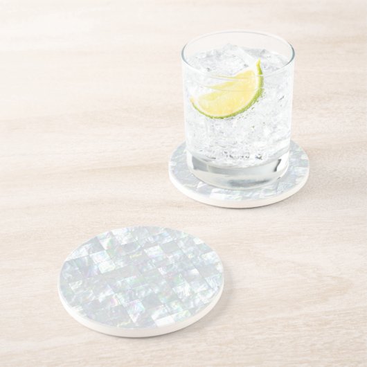 Dessous De Verre En Grès Mosaïque nacrée (Côté)