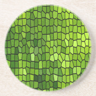 Dessous De Verre En Grès Mosaïque verte
