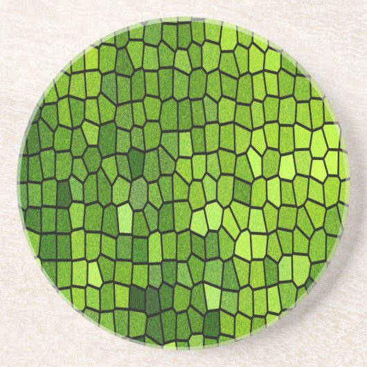Dessous De Verre En Grès Mosaïque verte (Devant)