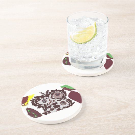 Dessous De Verre En Grès Moth automne (Côté)