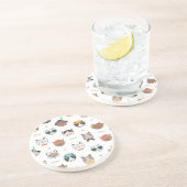 Dessous De Verre En Grès Motif (Côté)