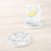 Dessous De Verre En Grès Motif (Côté)