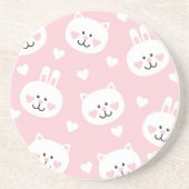 Dessous De Verre En Grès Motif 2 d'amour (Devant)