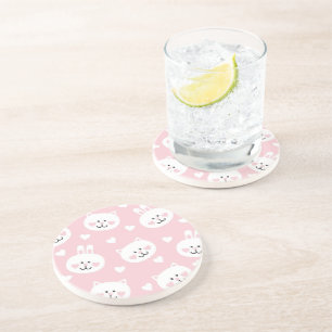 Dessous De Verre En Grès Motif 2 d'amour