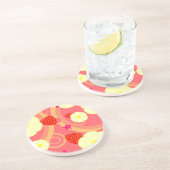 Dessous De Verre En Grès Motif 2 de fraise (Côté)