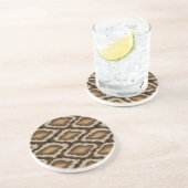 Dessous De Verre En Grès Motif 2 de peau de serpent de python (Côté)