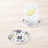 Dessous De Verre En Grès Motif 2 de thème de mer (Côté)