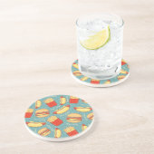 Dessous De Verre En Grès Motif 3 d'aliments de préparation rapide (Côté)
