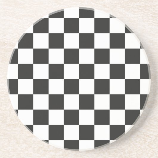 Dessous De Verre En Grès Motif à carreaux (Devant)