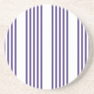 Dessous De Verre En Grès Motif à cinq bandes Ultra violet et blanc
