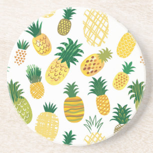 Dessous De Verre En Grès Motif à la mode d'ananas