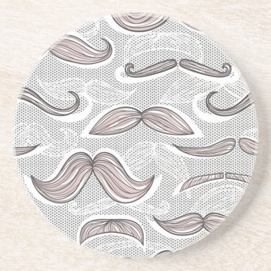 Dessous De Verre En Grès Motif à la mode de moustache (Devant)