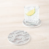 Dessous De Verre En Grès Motif à la mode de moustache (Côté)