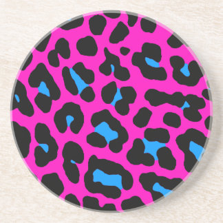 Dessous De Verre En Grès Motif à taches de léopard rétro Corey Tiger 80s