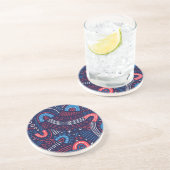 Dessous De Verre En Grès Motif abstrait (Côté)