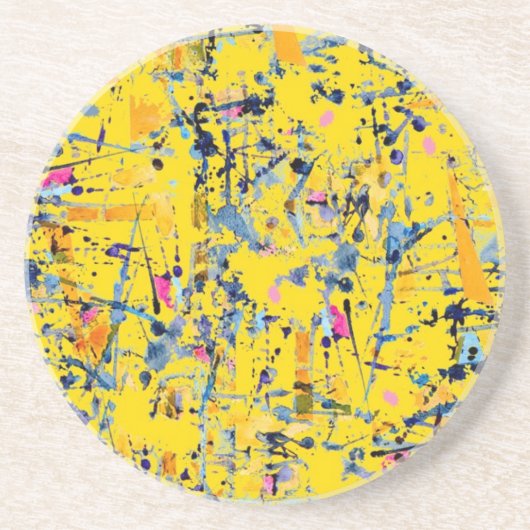 Dessous De Verre En Grès motif Abstrait (Devant)