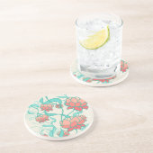 Dessous De Verre En Grès Motif abstrait de Lotus (Côté)