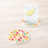 Dessous De Verre En Grès motif abstrait de style rétro (Côté)