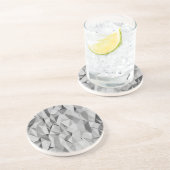 Dessous De Verre En Grès motif abstrait gris (Côté)