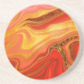 Dessous De Verre En Grès motif abstrait marbré (Devant)