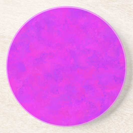 Dessous De Verre En Grès Motif Abstrait Rose Violet (Devant)