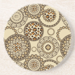 Dessous De Verre En Grès Motif africain 3 de peau de guépard