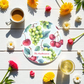 Dessous De Verre En Grès Motif alimentaire de fruits rouges verts Raisins c
