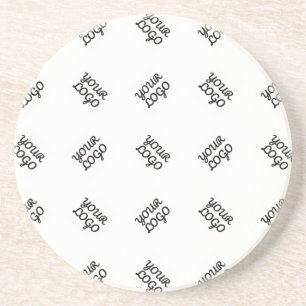 Dessous De Verre En Grès Motif alterné de logo ou d'image d'entreprise Bl