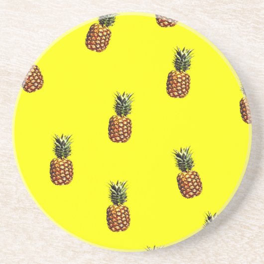 Dessous De Verre En Grès motif ananas (Devant)