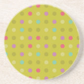 Dessous De Verre En Grès motif arrière - plan de Polka-dot (Devant)